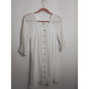 Naif Petite Off The Shoulders Mini Dress Size SP Off White